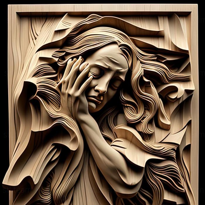 3D модель Марі Менкен, американська художниця (STL)